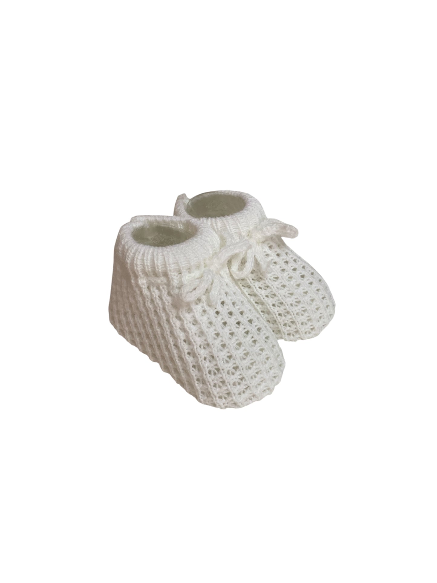 Patucos Tejidos para Bebé Recién Nacido, 100% Acrílico, Varios Colores. Cordones. Invierno.