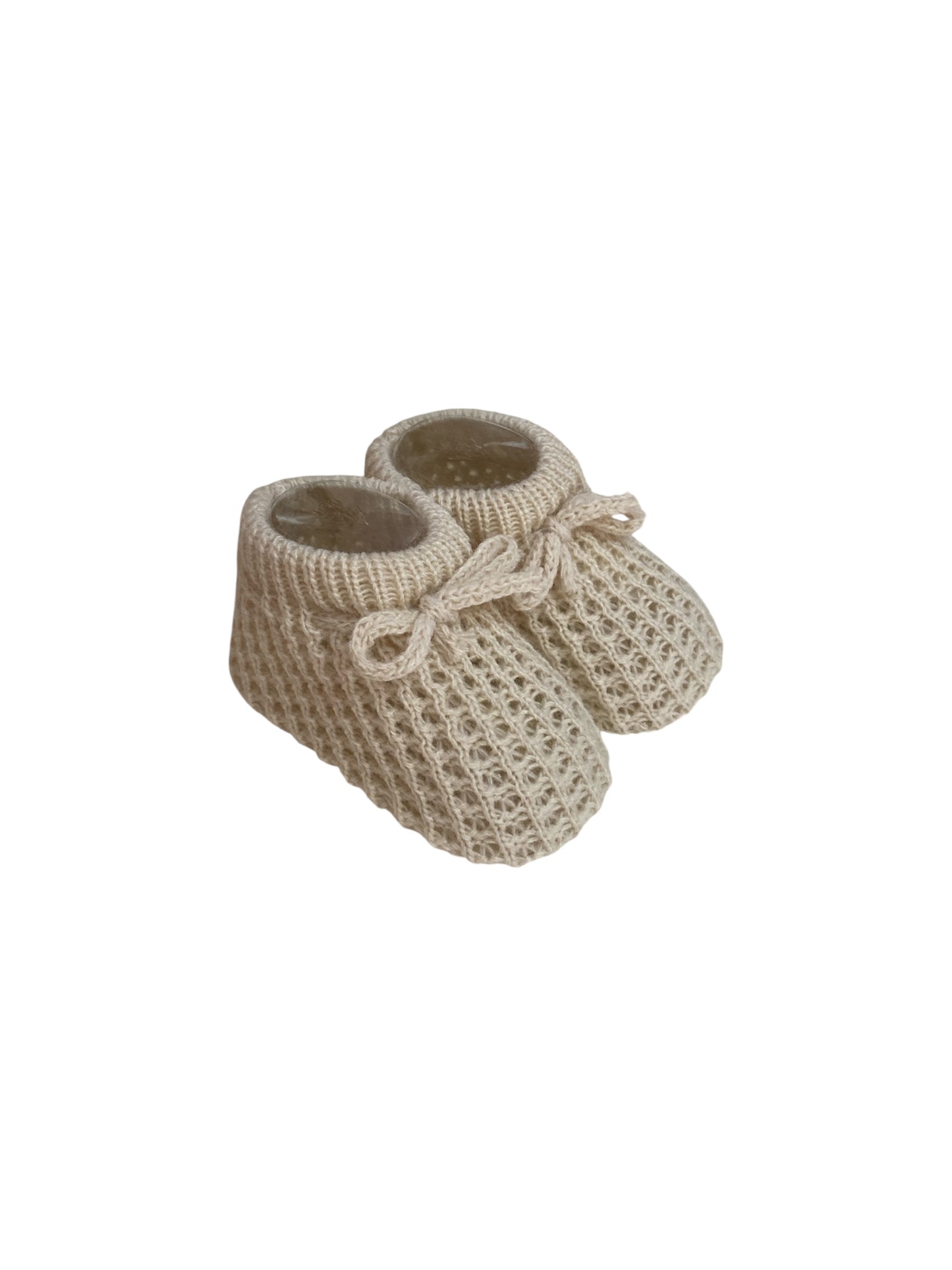 Patucos Tejidos para Bebé Recién Nacido, 100% Acrílico, Varios Colores. Cordones. Invierno.