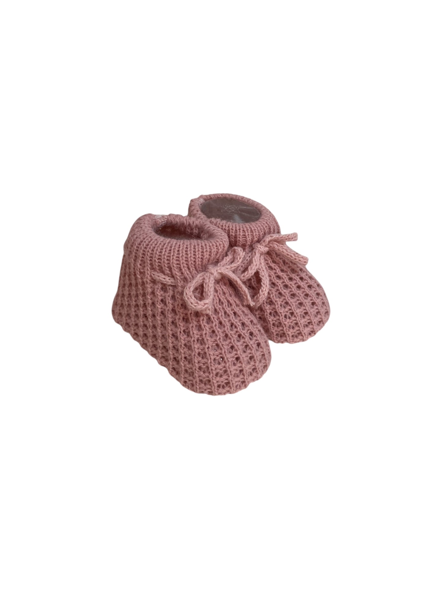 Patucos Tejidos para Bebé Recién Nacido, 100% Acrílico, Varios Colores. Cordones. Invierno.