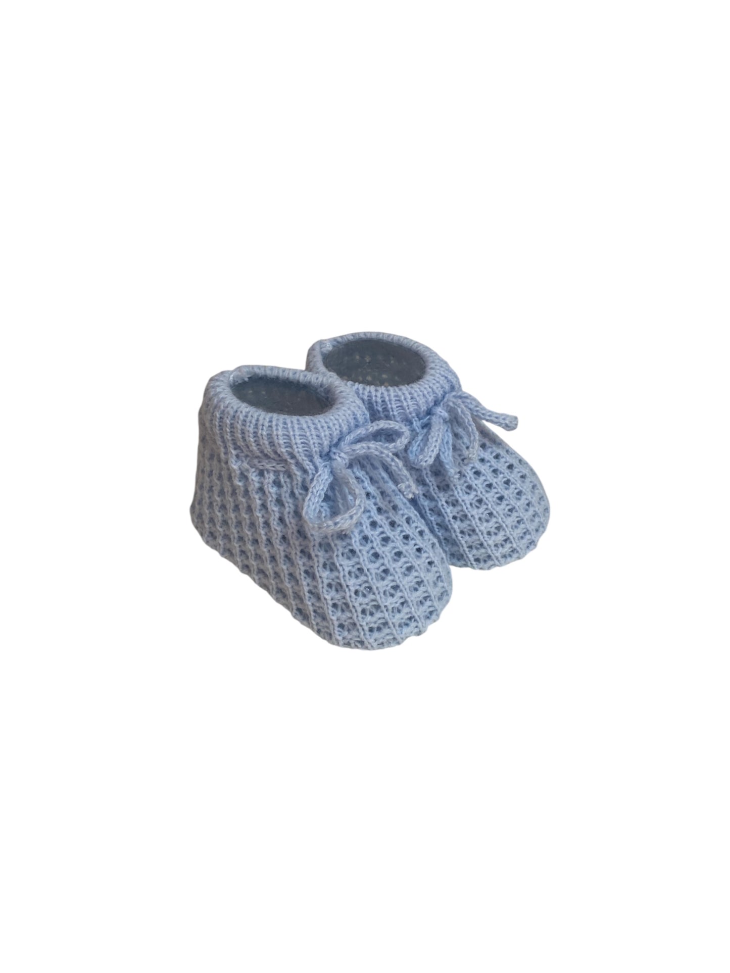 Patucos Tejidos para Bebé Recién Nacido, 100% Acrílico, Varios Colores. Cordones. Invierno.