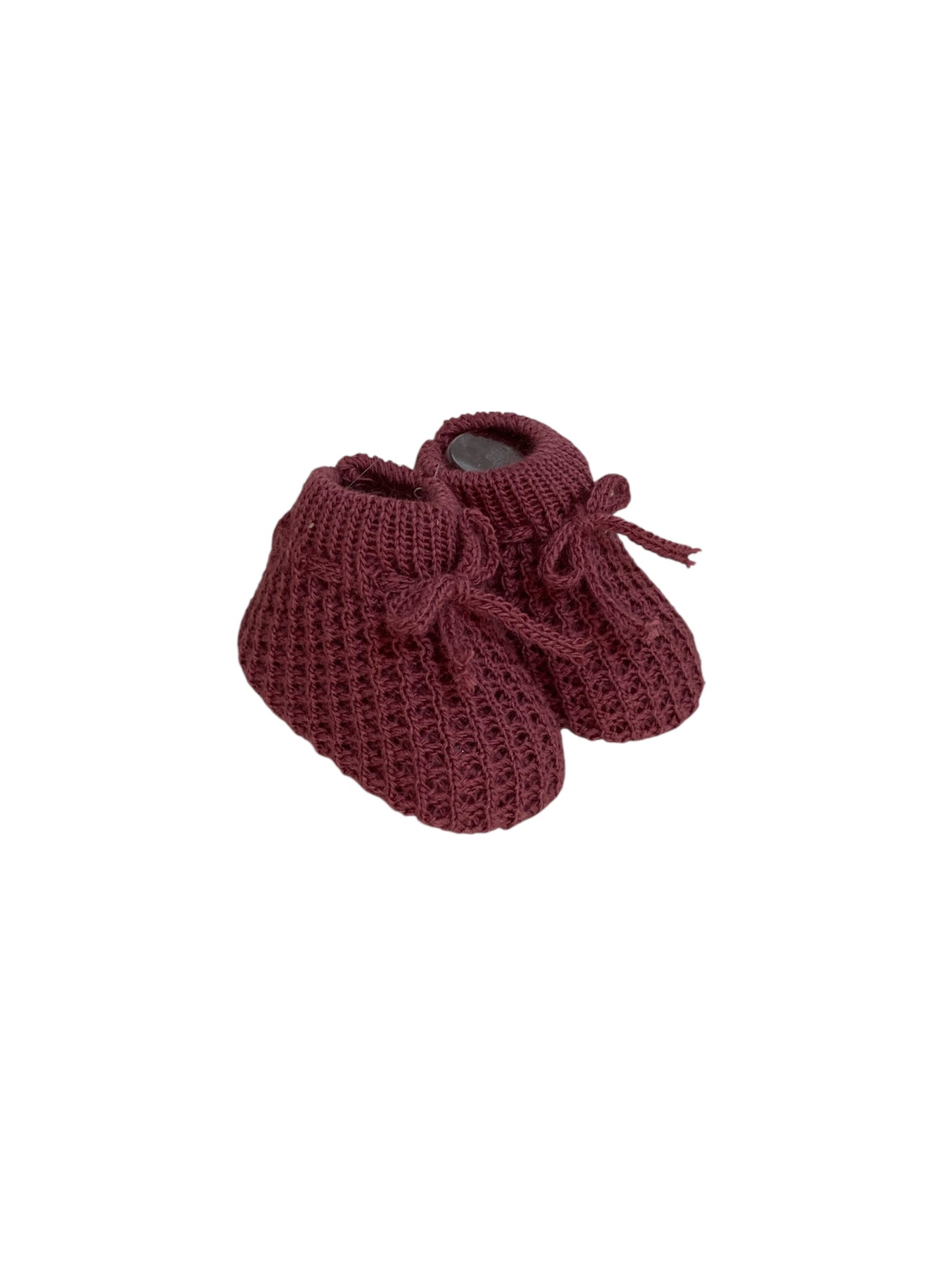 Patucos Tejidos para Bebé Recién Nacido, 100% Acrílico, Varios Colores. Cordones. Invierno.