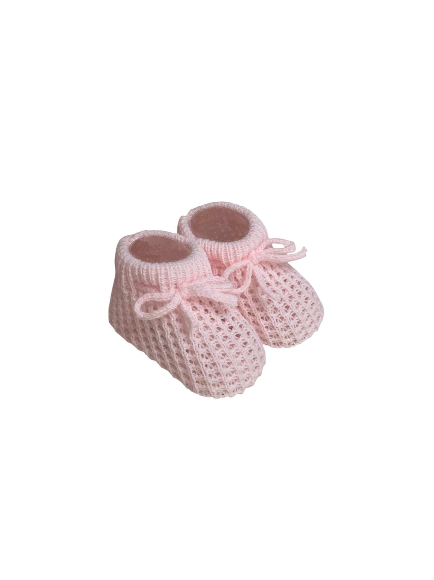 Patucos Tejidos para Bebé Recién Nacido, 100% Acrílico, Varios Colores. Cordones. Invierno.