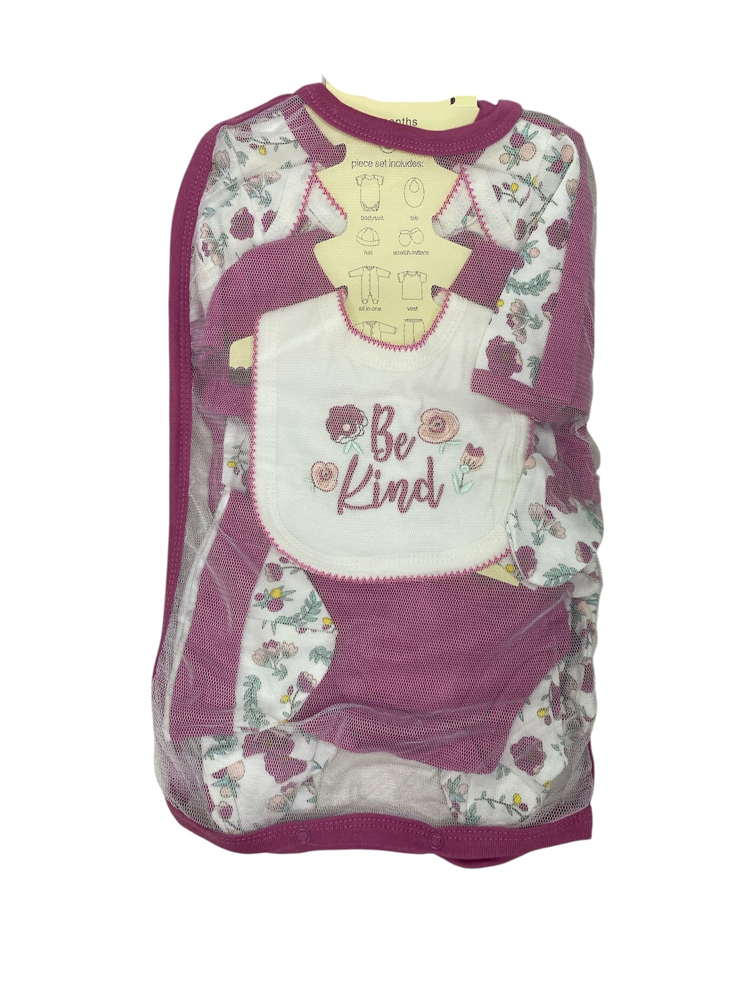 Conjunto de 8 piezas a juego para bebé niña 3-6meses