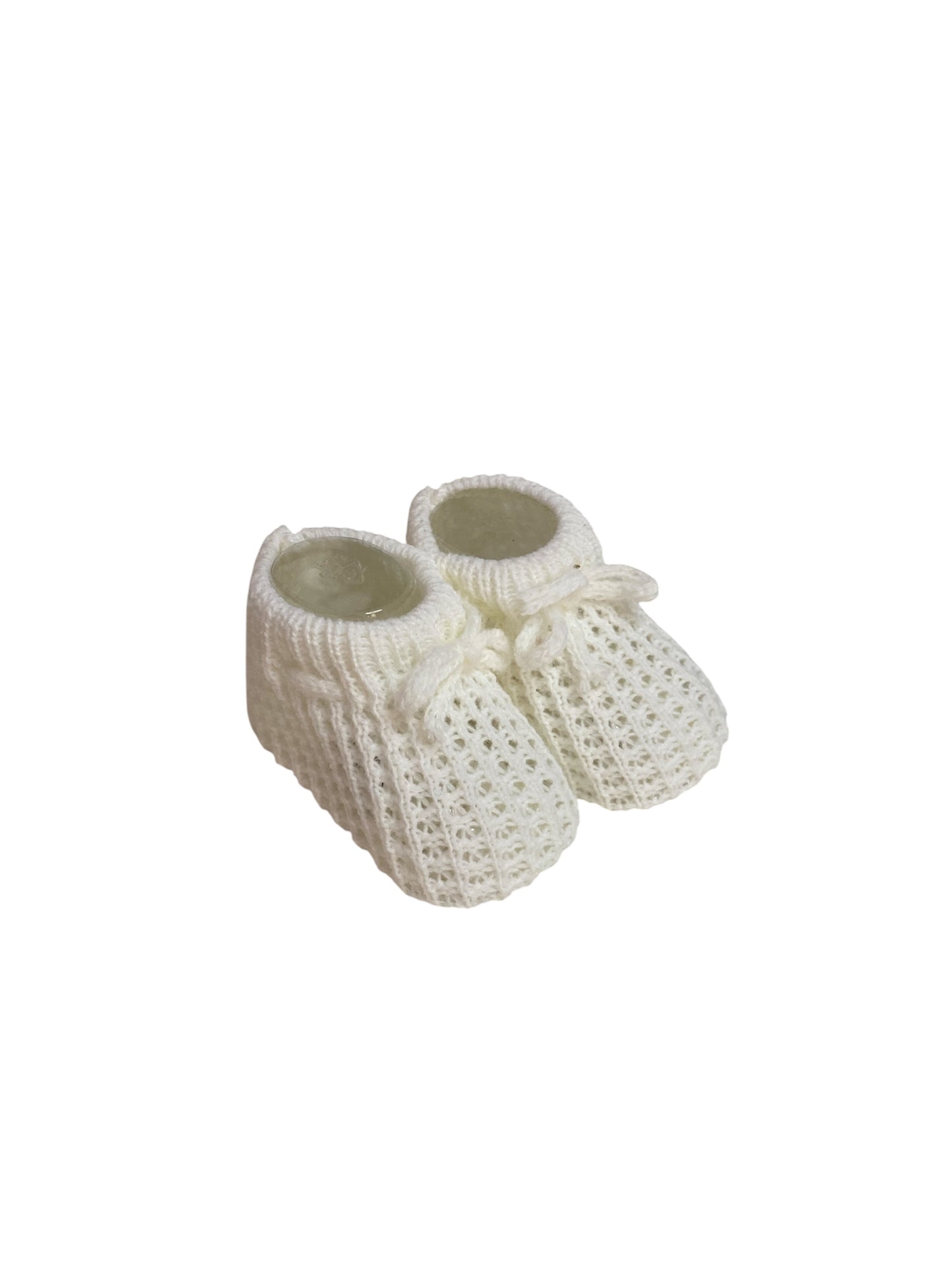 Patucos Tejidos para Bebé Recién Nacido, 100% Acrílico, Varios Colores. Cordones. Invierno.