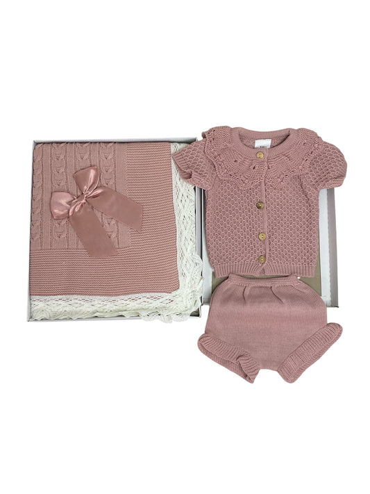 Conjunto rosa maquillaje bebé niña. Talla única. Primera Puesta