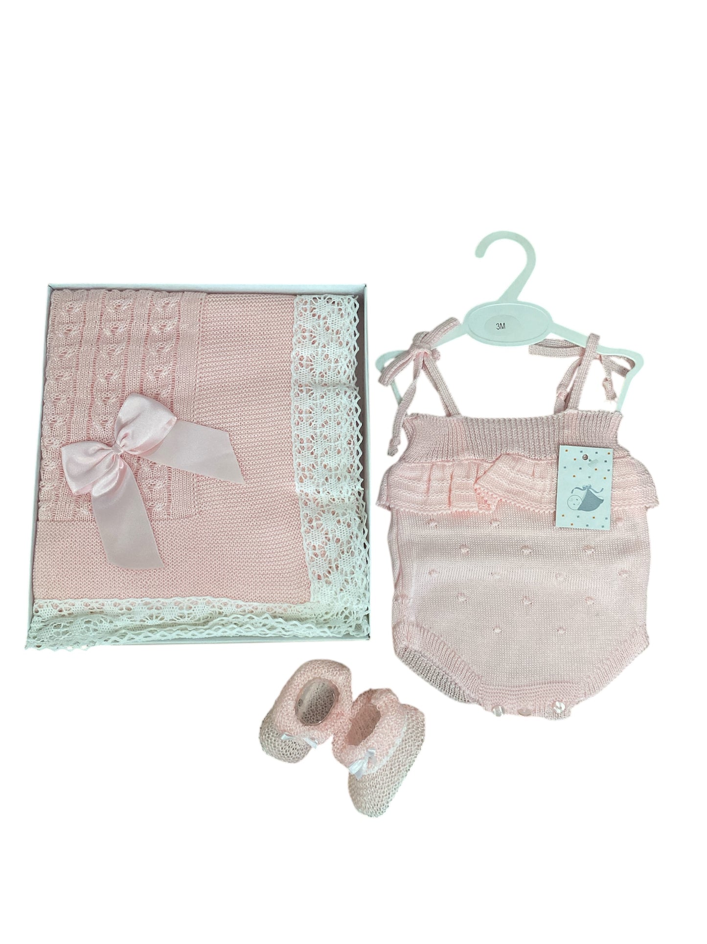 CONJUNTO DE TOCA MÁS PELELE Y PATUCOS DE HILO PARA VERANO BEBÉ NIÑA