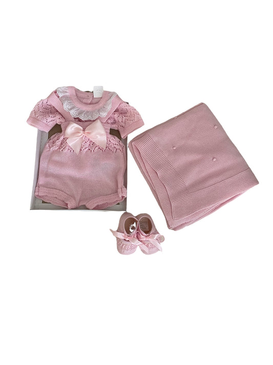 Conjunto para bebé niña, rosa . Primera puesta. Talla única