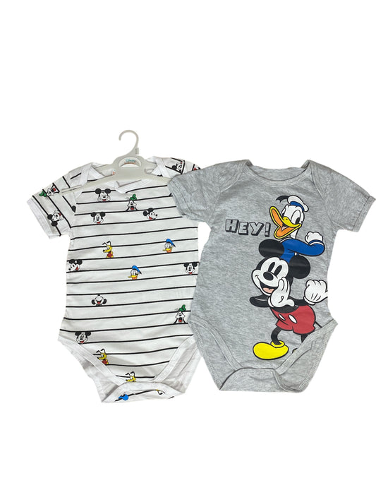 CONJUNTO DE DOS PIEZAS BODYS MICKY Y DONALD